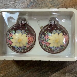 Dillard's Trimmings: The Petal to Perfection Hand-Painted Glass Ornaments